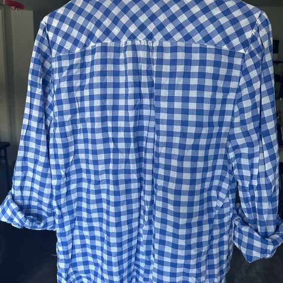 Blue Gingham J.Crew Women's Top - Picture 2 of 3